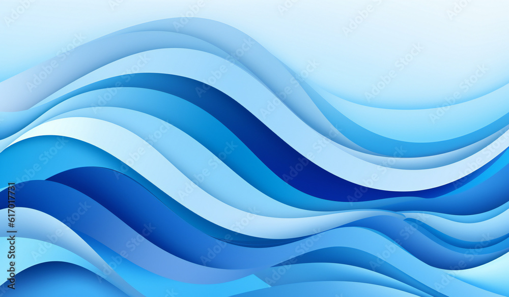 Obraz premium Geometrical Wave Pattern, Blue