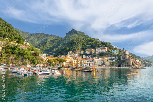 Landscape with Cetara town, Amalfi coast, Italy © Balate Dorin