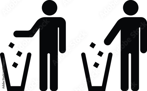 trash icon. Vector isolated on white background.