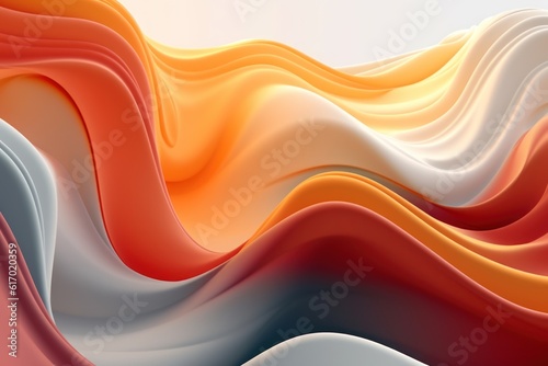 WHite, Orange, Red Minimalist Modern Abstract Motion Background - Generative AI