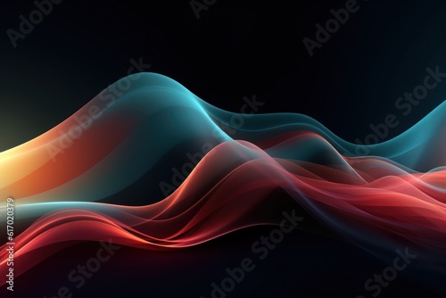 Blue and Red Minimalist Modern Abstract Motion Background - Generative AI