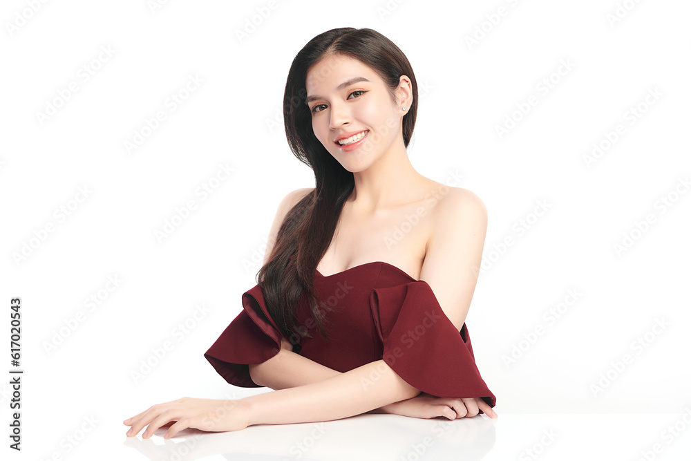 Beautiful young asian woman with clean fresh skin on white background, Face care, Facial treatment, Cosmetology, beauty and spa, Asian women portrait. Beautiful young asian woman with clean fresh skin on white background, Face care, Facial treatment, Cosmetology, beauty and spa, Asian women portrait.
