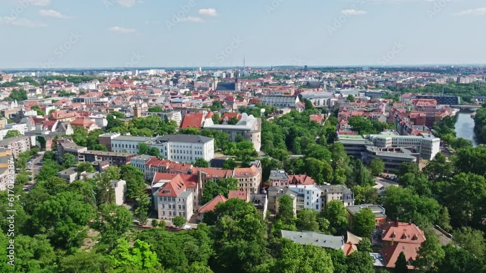 Drone shot of Art Museum Moritzburg Halle (Saale) (Kunstmuseum Moritzburg ) , Germany Drone shot of Art Museum Moritzburg Halle (Saale) (Kunstmuseum Moritzburg ) , Germany