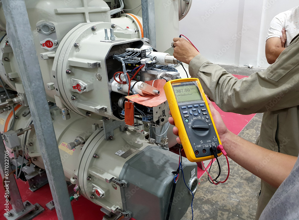 Electrical measurement for Potential transformer loop testing of GIS substation by electrical engineer Electrical measurement for Potential transformer loop testing of GIS substation by electrical engineer