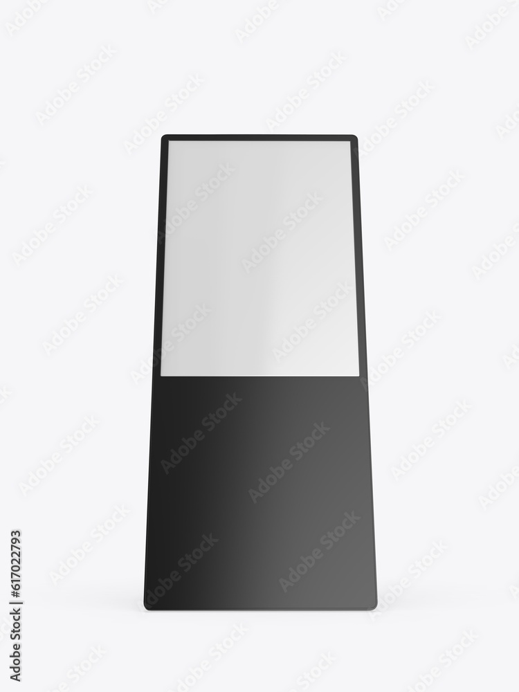 A Frame Touch Screen Capacitive Portable 4K Digital Signage template. 3d illustration. A Frame Touch Screen Capacitive Portable 4K Digital Signage template. 3d illustration.