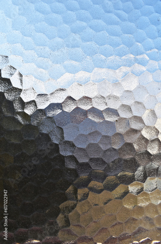 Window photo. Glass texture as background. Blurred glass surface. Shiny and blurry glass texture.