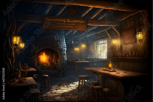 village tavern interior dungeons and dragons 
