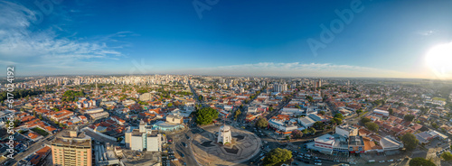 ampinas, Sao Paulo, Brazil. June 23, 2023. Aerial image of the Torre do Castelo monument. Iconic water castle with observatory and 360-degree views, plus a small historical museum.