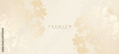 Abstract floral artistic background. Luxury banners, wallpaper beige and pinkish colors. Printed art design, botanical flower and leaves. Vector banner for cover, invitation template, wedding card.