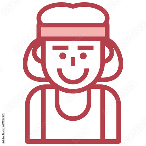 femaile athlete line icon,linear,outline,graphic,illustration
