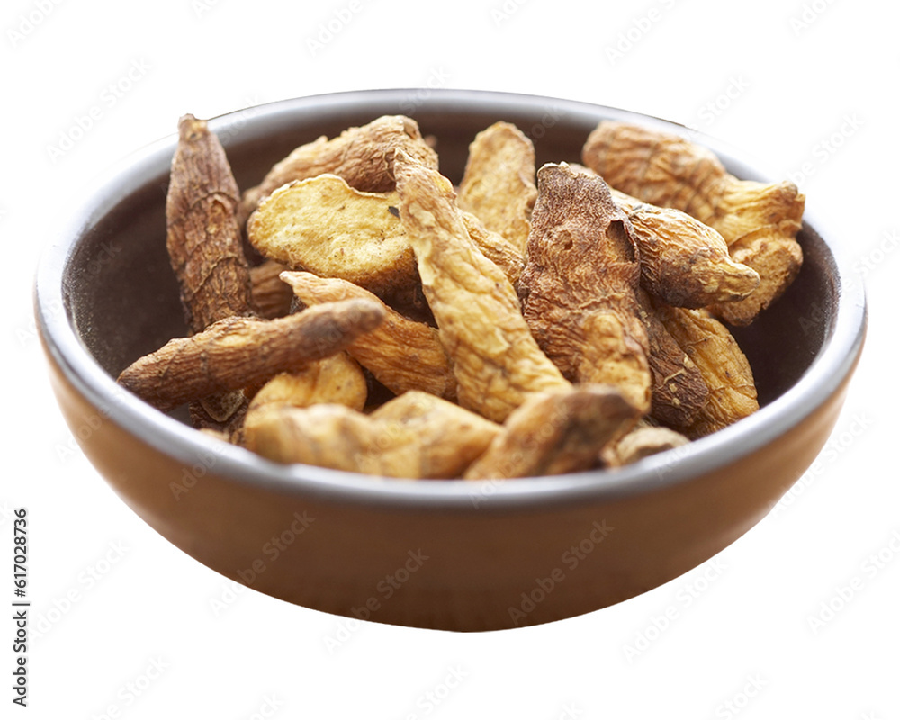 Chinese traditional herbs and medicine with isolated on transparent background, Traditional Chinese Medicine