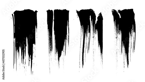 Dirty paint brush vector collection