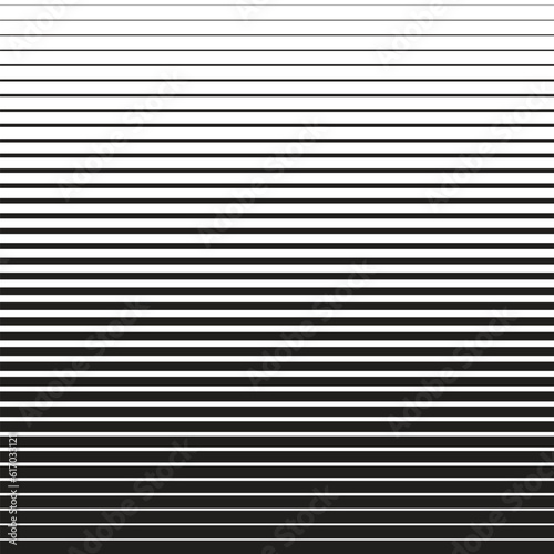 abstract monochrome black small to big horizontal line pattern art texture.