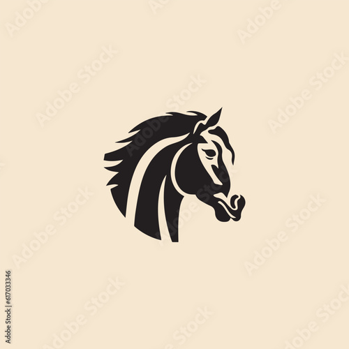 Horse silhouette logo vector