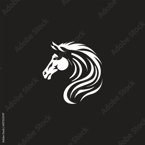 Fototapeta Naklejka Na Ścianę i Meble -  Elegant horse logo icons. Royal stallion symbol design