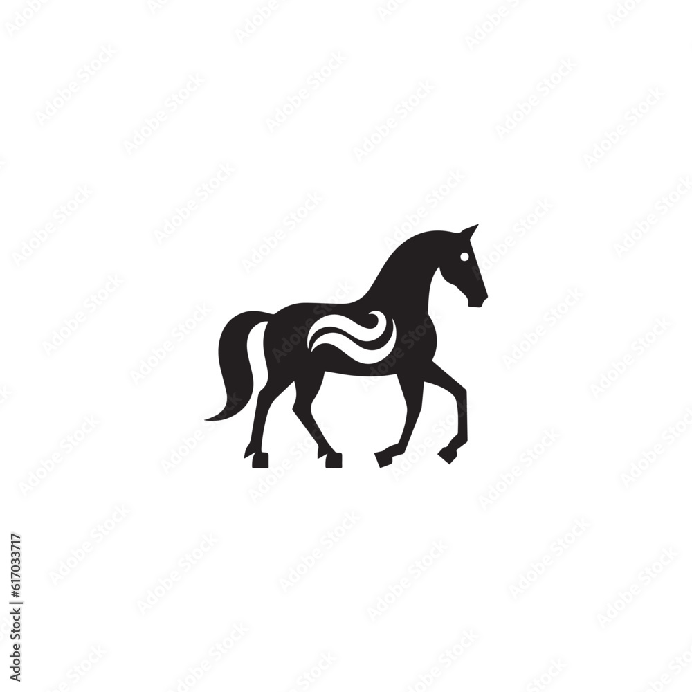 Elegant horse logo icons. Royal stallion symbol design