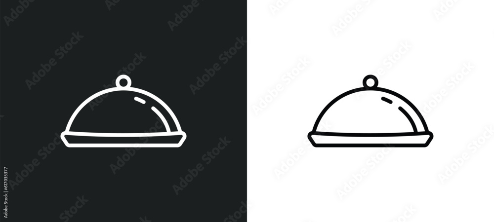 platter line icon in white and black colors. platter flat vector icon from platter collection for web, mobile apps and ui. platter line icon in white and black colors. platter flat vector icon from platter collection for web, mobile apps and ui.