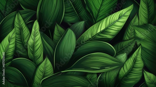 Natural Pattern from green leaves