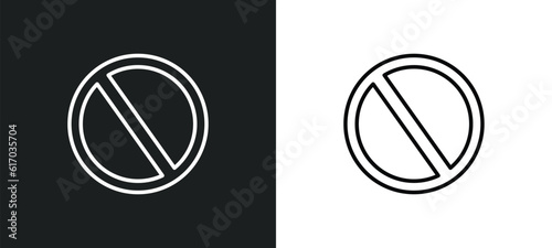 disable line icon in white and black colors. disable flat vector icon from disable collection for web, mobile apps and ui.