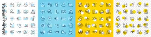 Vector icons set of Dollar rate, Cyber attack and Vip star line icons pack for web with Cash transit, Online shopping, Inflation outline icon. Card, Tips, Graph chart pictogram. Vector
