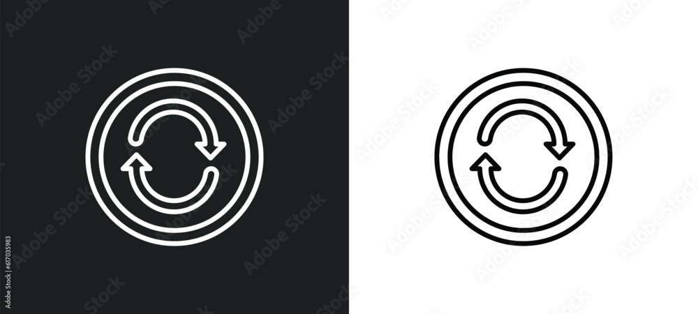 update line icon in white and black colors. update flat vector icon from update collection for web, mobile apps and ui. update line icon in white and black colors. update flat vector icon from update collection for web, mobile apps and ui.