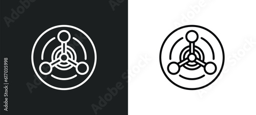 chemical weapon line icon in white and black colors. chemical weapon flat vector icon from chemical weapon collection for web, mobile apps and ui.