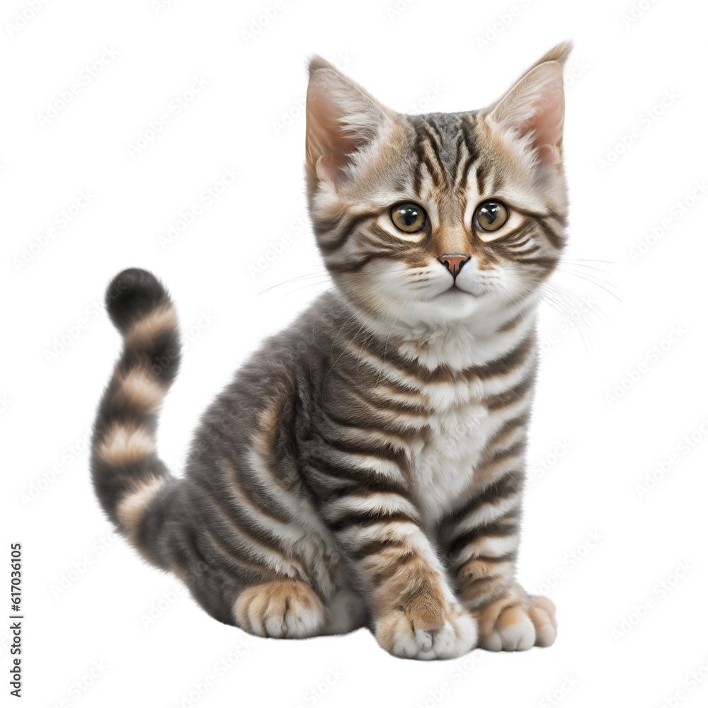 Cute cat in transparent background (PNG)