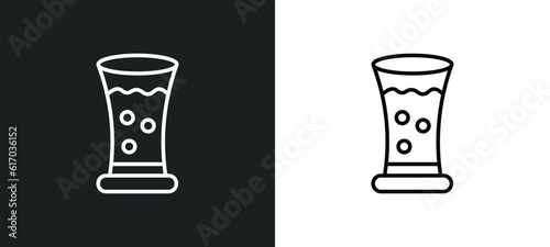 thandai line icon in white and black colors. thandai flat vector icon from thandai collection for web  mobile apps and ui.