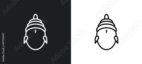 sarai line icon in white and black colors. sarai flat vector icon from sarai collection for web, mobile apps and ui. photo