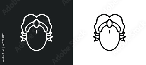 parvati line icon in white and black colors. parvati flat vector icon from parvati collection for web, mobile apps and ui.