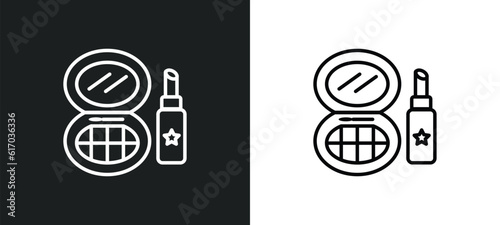 cosmetics line icon in white and black colors. cosmetics flat vector icon from cosmetics collection for web, mobile apps and ui.