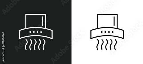 extractor line icon in white and black colors. extractor flat vector icon from extractor collection for web, mobile apps and ui.