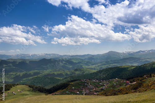 landscape with mountains and sky