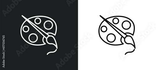 art line icon in white and black colors. art flat vector icon from art collection for web, mobile apps and ui. © IconArt