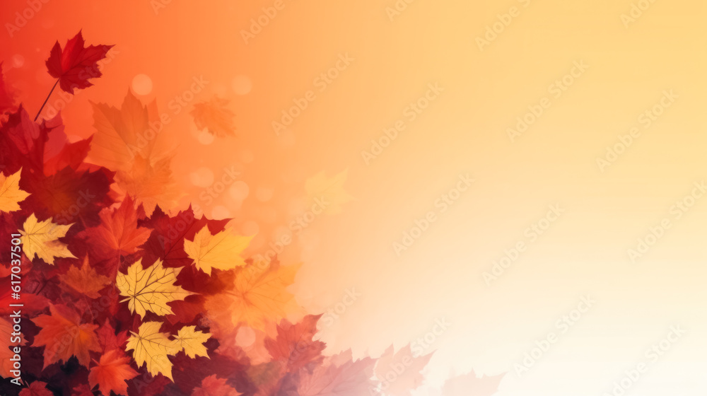 Autumn background with a copy space, mockup, closeup, generative ai