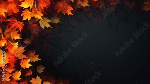 Autumn background with a copy space  mockup  closeup  generative ai