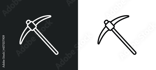 pick line icon in white and black colors. pick flat vector icon from pick collection for web, mobile apps and ui.
