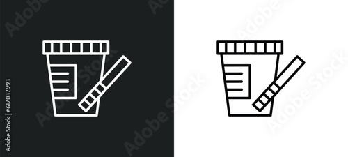 urine line icon in white and black colors. urine flat vector icon from urine collection for web, mobile apps and ui.