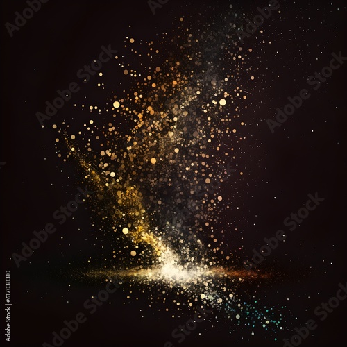 sparkles falling down over a black backdrop bokah glitter 