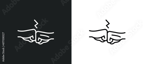 bump line icon in white and black colors. bump flat vector icon from bump collection for web, mobile apps and ui.