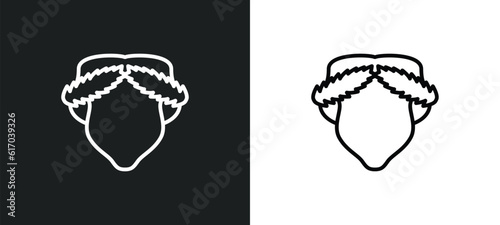 muse line icon in white and black colors. muse flat vector icon from muse collection for web, mobile apps and ui.