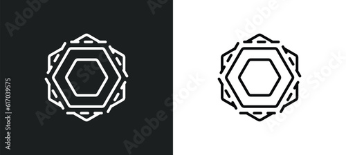 fillet line icon in white and black colors. fillet flat vector icon from fillet collection for web, mobile apps and ui.