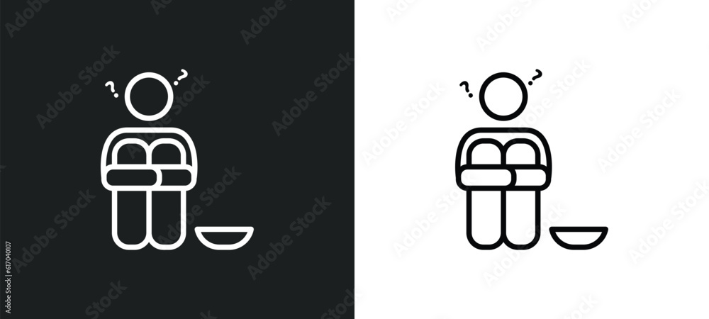 poverty line icon in white and black colors. poverty flat vector icon from poverty collection for web, mobile apps and ui. poverty line icon in white and black colors. poverty flat vector icon from poverty collection for web, mobile apps and ui.