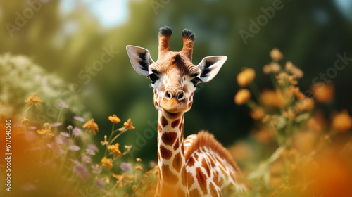 giraffe in the wild HD 8K wallpaper Stock Photographic Image