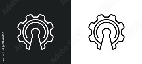 open source line icon in white and black colors. open source flat vector icon from open source collection for web, mobile apps and ui.