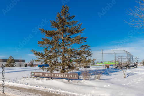 Bishop James P. Mahoney Park in the city of Saskatoon, Saskatchewan, Canada photo