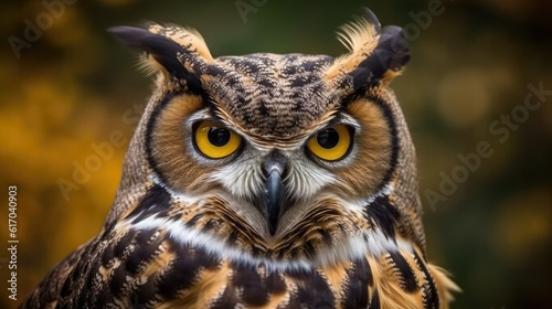 Owl close up, bird of prey portrait. Wild animal. © Clown Studio