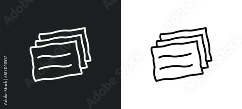 lasagne line icon in white and black colors. lasagne flat vector icon from lasagne collection for web, mobile apps and ui.