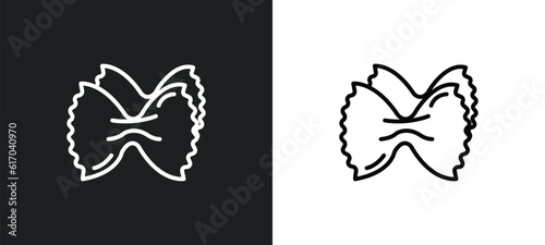 aroni line icon in white and black colors. aroni flat vector icon from aroni collection for web, mobile apps and ui.
