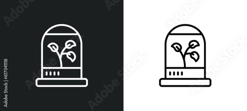 incubator line icon in white and black colors. incubator flat vector icon from incubator collection for web, mobile apps and ui.